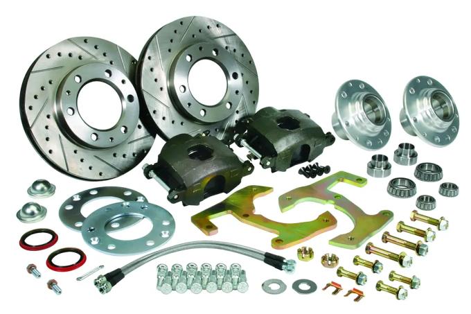 Classic Performance Complete Disc Brake Kit w/ Frame Mounted Booster for OEM Stock Spindles for 55-59 Chevy 1/2 Ton Truck 5559CBK-6HK-ARGX