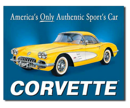 Tin Sign, CHEVY - '58 Vette