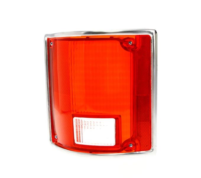 AMD Tail Lamp Lens, with Chrome trim, LH, 73-91 Chevy GMC C/K Truck Fleetside Pickup Blazer Jimmy Suburban X951-4073-2L