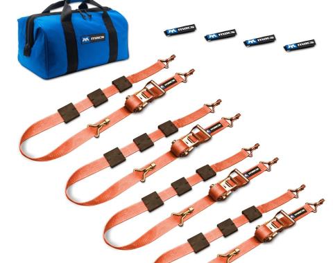 Race Ramps 2 x 10 Tire Block Strap Pack with VersaTie Track Ends - Orange 518001