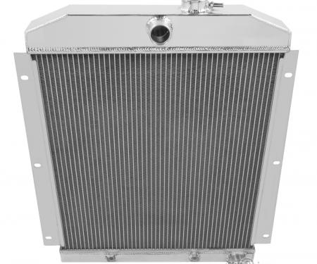 Champion Cooling 1947-1954 Chevrolet Truck 3 Row All Aluminum Radiator Made With Aircraft Grade Aluminum CC5100B-BLK