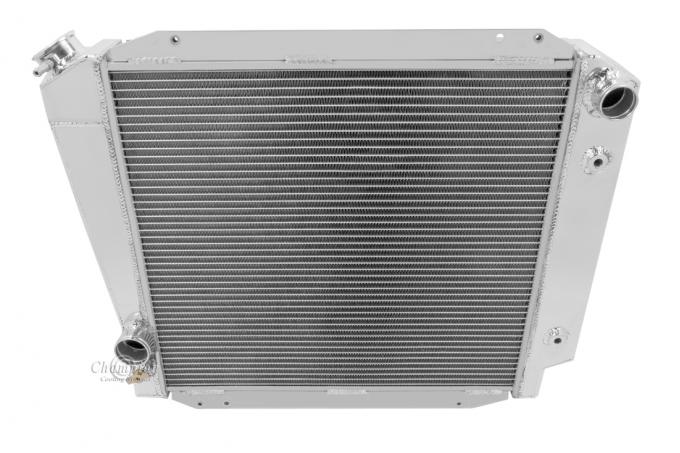 Champion Cooling 1966-1977 Ford Bronco 2 Row with 1" Tubes All Aluminum Radiator Made With Aircraft Grade Aluminum AE522