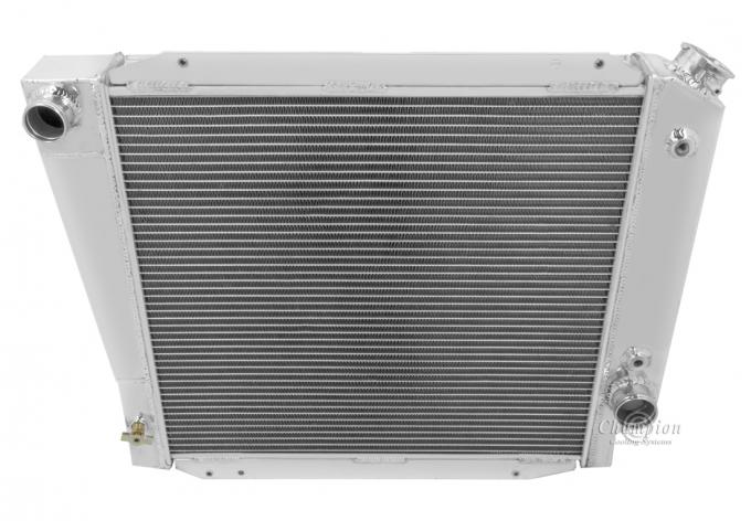 Champion Cooling 1968-1977 Ford Bronco 2 Row with 1" Tubes All Aluminum Radiator Made With Aircraft Grade Aluminum AE521
