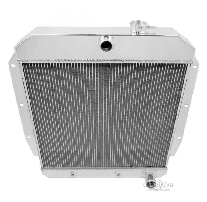 Champion Cooling 1955-1958 Chevrolet Truck 2 Row with 1" Tubes All Aluminum Radiator Made With Aircraft Grade Aluminum AE5559