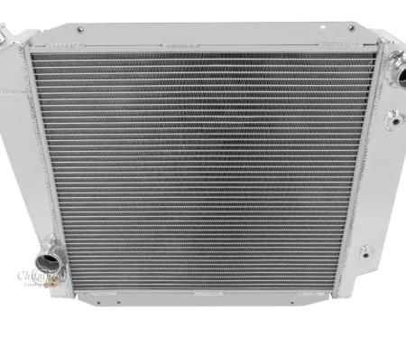 Champion Cooling 1966-1977 Ford Bronco 4 Row All Aluminum Radiator Made With Aircraft Grade Aluminum MC522