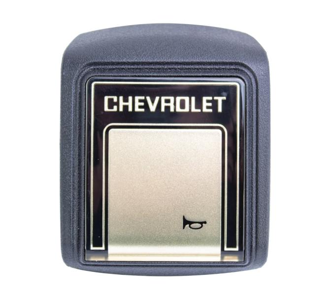 AMD Horn Button, Black-Champagne For Deluxe Steering Wheel, 78-91 Chevy C/K Pickup Blazer Suburban 459-4088-2