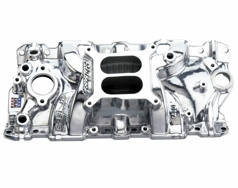 Edelbrock Performer EPS Intake Manifold for 1955-1986 Small-Block Chevy, Non EGR, Polished Finish 27011