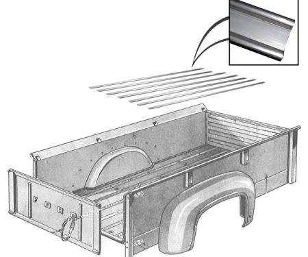 Dennis Carpenter Bed Strip Set - No Holes - 1948-72 Ford Truck     BAAA-8112605-CRU