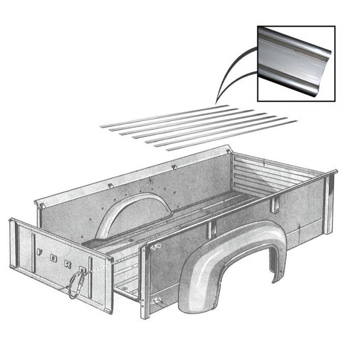 Dennis Carpenter Bed Strip Set - No Holes - 1948-72 Ford Truck     BAAA-8112605-CRU