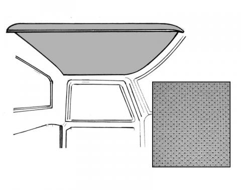 Dennis Carpenter Headliner - Gray - Perforated - 1973-79 Ford Truck D3TZ-1051990-G