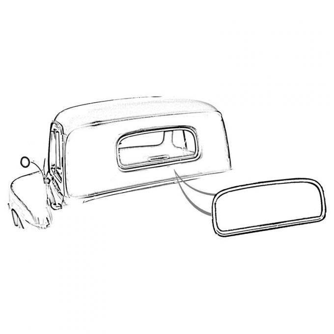 Dennis Carpenter Back Glass Seal - Pickup - 1948-50 Ford Truck 7C-8142084-A