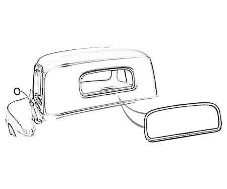 Dennis Carpenter Back Glass Seal - Pickup - 1948-50 Ford Truck 7C-8142084-A