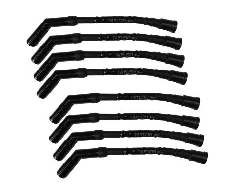 Taylor Cable Ford 7.3L Godzilla Engines 8.2mm ThunderVolt Spark Plug Wires Black Ceramic Boots & Heat Protecting Sleeving 85073-SB
