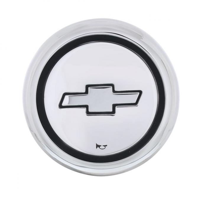 United Pacific Chrome Horn Button Cap With Bowtie Logo For 1967-72 Chevy Truck C677251