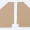 Montco Inc / Repops Interior Kick Panels, Brown, Pair, 47-55 Chevy GMC Pickup Truck R-CT195