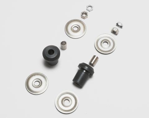 Detroit Muscle Technologies Mopar A B C E Body 62-76 Front Shock Rubber Grommets & Hardware - STAINLESS CHR2298933-BUNDLE
