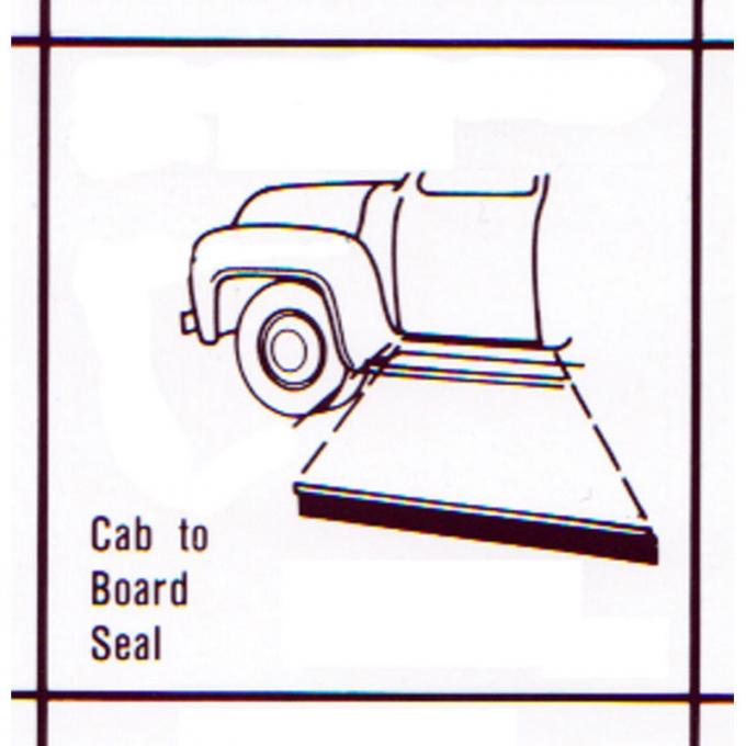 Dennis Carpenter Running Board Seal - 1953-56 Ford Panel Truck BAAA-16540-C