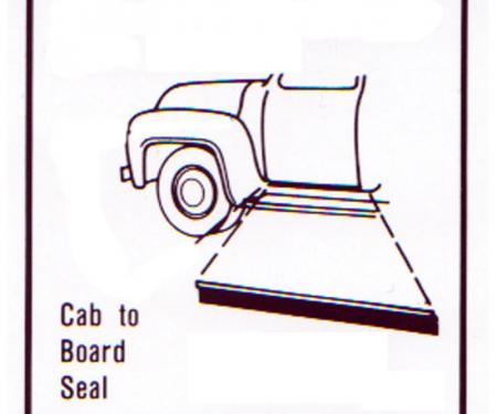 Dennis Carpenter Running Board Seal - 1953-56 Ford Panel Truck BAAA-16540-C