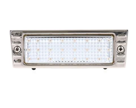 AMD Park Lamp Assembly, LED, Clear, Stainless Bezel, 47-53 Chevy Truck Suburban X137-4047-1DS