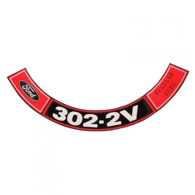 Dennis Carpenter Decal - Air Cleaner - 302-2V - 1970-71 Ford Truck, 1970-71 Ford Car   DF-182