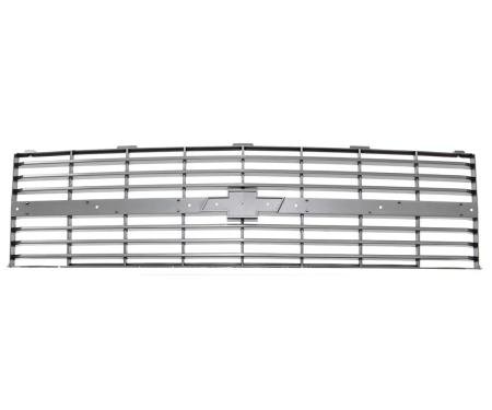 AMD Premium Grille, OE Style with Emblem Mount, Dark Gray, Dual Headlights, 83-84 Chevy CK Pickup Blazer Suburban 150-4083-21