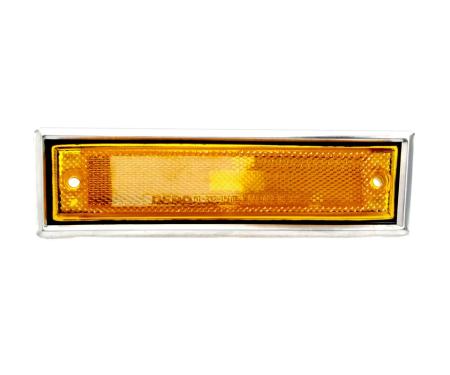AMD Front Side Marker, with Chrome Trim, LH, 81-91 Chevy GMC Pickup Truck Blazer Jimmy Suburban X240-4081-1L
