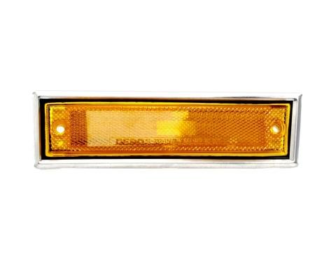 AMD Front Side Marker, with Chrome Trim, LH, 81-91 Chevy GMC Pickup Truck Blazer Jimmy Suburban X240-4081-1L