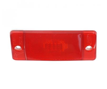 Dennis Carpenter Body Side Marker Lamp - Rear Bed - Ford Script - Red - LH or RH -1970-72 Ford Truck, 1970-77 Bronco D5TZ-15A201-B