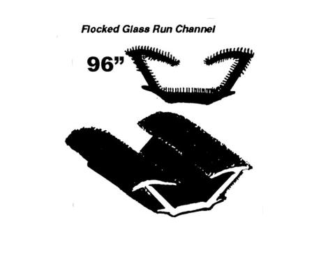 Metro Moulded Parts Flocked Glass Run Channel WC 33-96