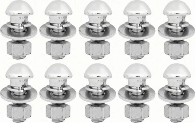 AMD Bumper Bolt Set, Chrome, Front or Rear 47-66 Chevy GMC Truck K-K219