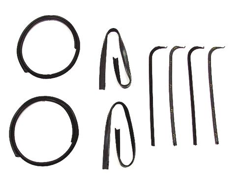 AMD Front Door Window Channel Kit, Black Bead Felts, 8pcs, 67-70 F100 F250 F350 Pickup Truck X553-4567-S