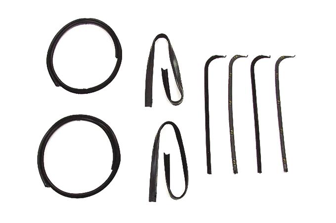 AMD Front Door Window Channel Kit, Black Bead Felts, 8pcs, 67-70 F100 F250 F350 Pickup Truck X553-4567-S