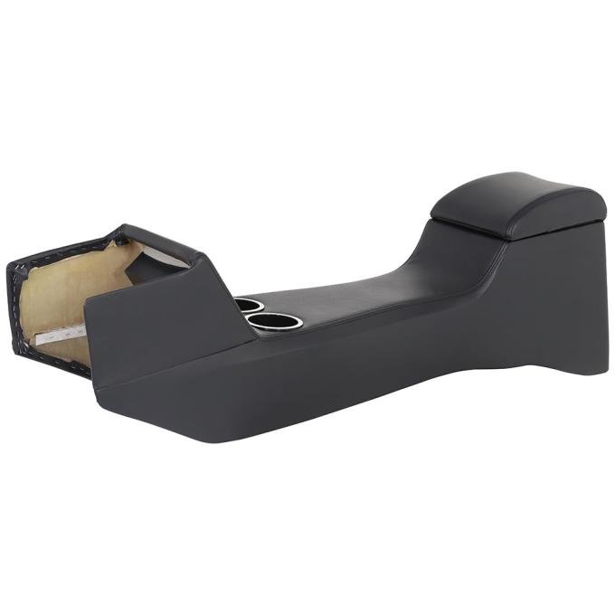 TMI Full Length Console, Sport Pattern  1955-1956 Chevrolet Bel Air, Nomad, 210, 510/ Hardtop, Sedan & Wagon, Black Madrid Vinyl W/Black Stitch 25-83500-2295-BKS