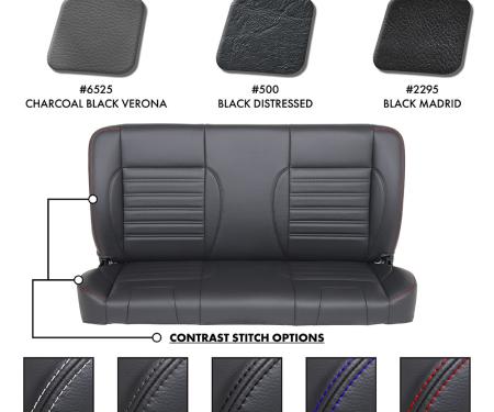 TMI 55" Solid Back Bench Seat, Sport Pattern 47-9922