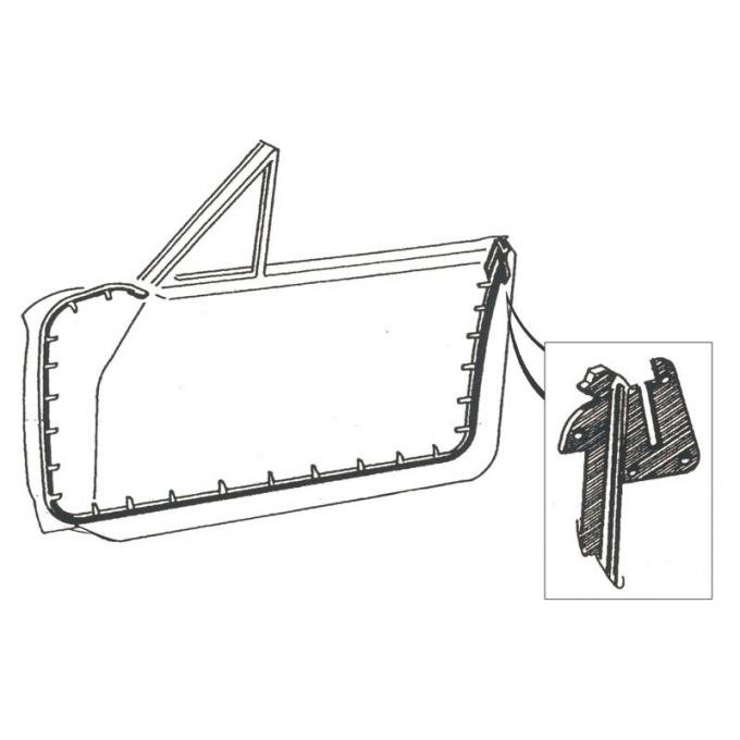 Dennis Carpenter Door Seal Kit - Hardtop & Convertible - 1965-68 Ford Galaxie C5AZ-6320530-PR