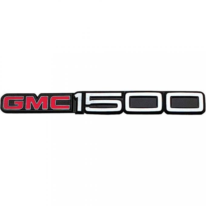 1988-99 GMC Truck with Body Side Molding "GMC 1500" Front Door Emblem