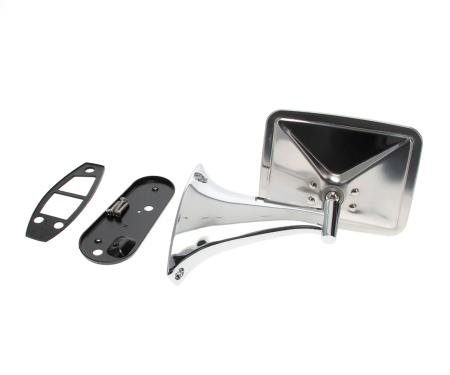 AMD Outside Rear View Mirror Kit, Stainless, LH, 70-72 Chevy GMC C/K Pickup Truck Blazer Jimmy Suburban X570-4070-LS