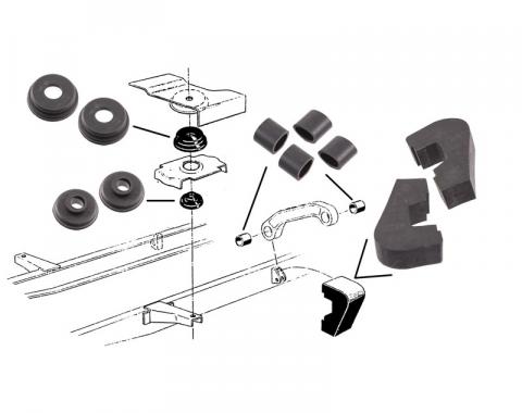 Dennis Carpenter Cab to Frame Mounting Pad Set - 1953-56 Ford Truck BAAA-5400-S