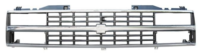 Key Parts '88-'93 Chrome and Black Grille for Trucks with Composite Headlights 0852-043G