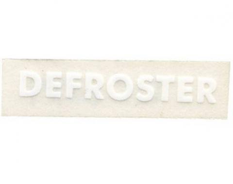 Chevy Defroster On/Off Decal, 1949-1954