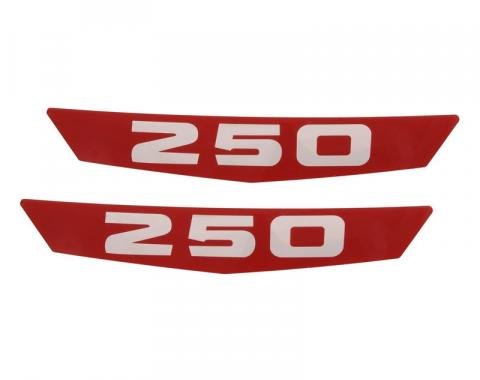 Dennis Carpenter Hood Side Emblem Plastic Insert - "250" - 1963-64 Ford Truck C3TZ-16719-250