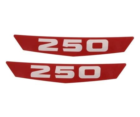 Dennis Carpenter Hood Side Emblem Plastic Insert - "250" - 1963-64 Ford Truck C3TZ-16719-250