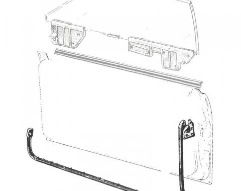 Dennis Carpenter Door Seal Kit - Hardtop, Convertible & Ranchero - 1968-69 Ford Fairlane Torino C80Z-6320530-PR