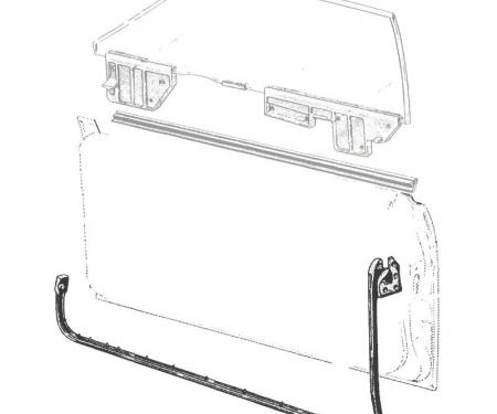 Dennis Carpenter Door Seal Kit - Hardtop, Convertible & Ranchero - 1968-69 Ford Fairlane Torino C80Z-6320530-PR