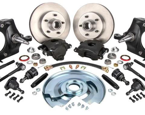 Classic Performance Front Disc Brake Kit with 2.5" Drop Spindles with Ball Joints, Tie Rods & Sleeves, 1963-70 C10 6370SWBK-5D