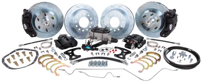 Classic Performance Front and Rear Big Brake Disc Brake Kit with 2.5" Drop Spindles - 6 Lug, 1963-66 Chevy Truck 6366FRBK6-BB