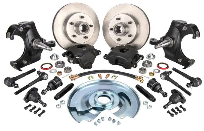Classic Performance Front Disc Brake Kit with 2.5" Drop Spindles with Ball Joints, Tie Rods & Sleeves, 1963-70 C10 6370SWBK-5D
