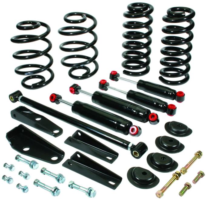 Classic Performance C10 Lower Kit, 65-72 C10, 2" Front Springs/Shocks, 4" Rear Springs/Shocks 6572CSSK-D24