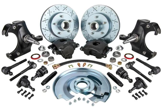 Classic Performance Front Disc Brake Kit with 2.5" Drop Spindles with Ball Joints, Tie Rods & Sleeves, 1963-70 C10 6370SWBK-5DARGX