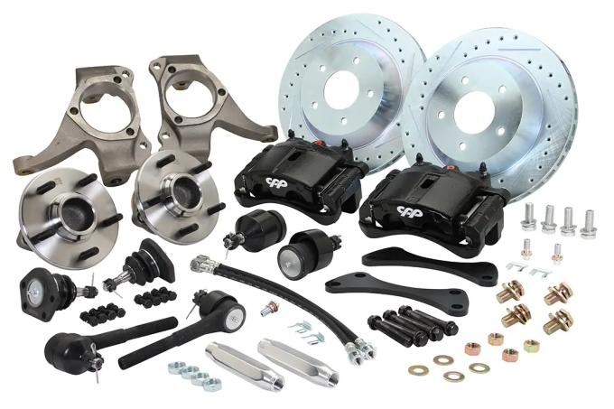 Classic Performance 1963-70 C10 6 Lug 13" Big Brake Front Disc kit W/Modular X-10 Spindles 6370SWBK-X10-6